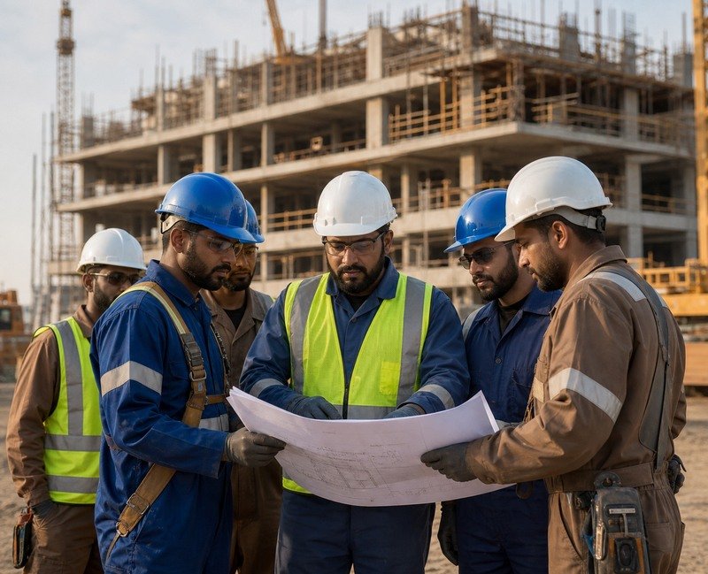 MSCC skilled workforce coordinating at a construction site